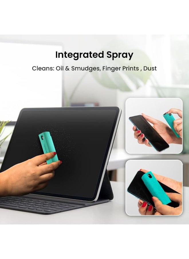 Portronics Swipe 2 Screen Cleaner & Duster with Refillable Spray Bottle, Chemical Free for Monitors & Laptop Screen, Smartphones & Tablets(Green) - Image 2